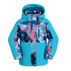 Kamik Kids Mirabel Colorblock Jacket Girls' in Cyan